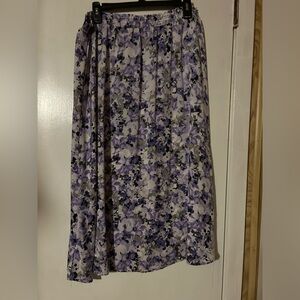 Purple floral skirt